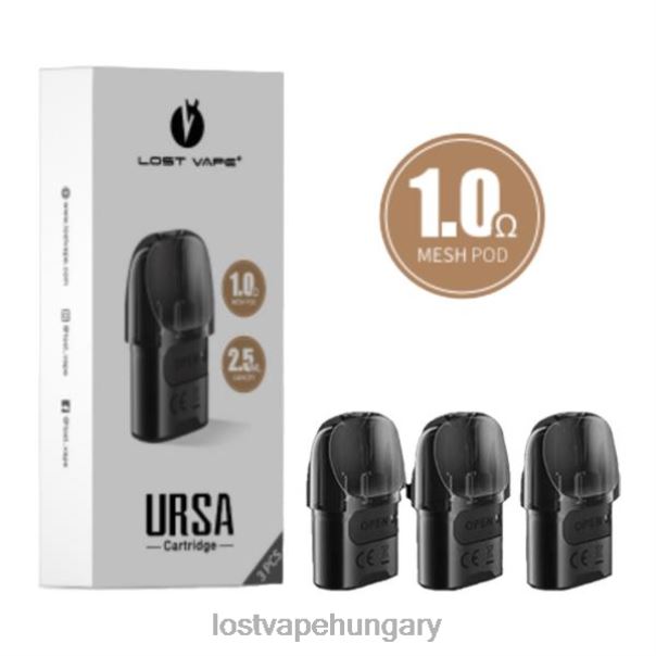 Lost Vape URSA cserehüvelyek | 2,5 ml (3 csomag) fekete 1.ohm 42N4D124 - Lost Vape Review Magyarország