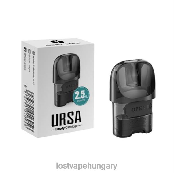 Lost Vape URSA cserehüvelyek fekete (2 ml üres patron) 42N4D215 - Lost Vape Disposable
